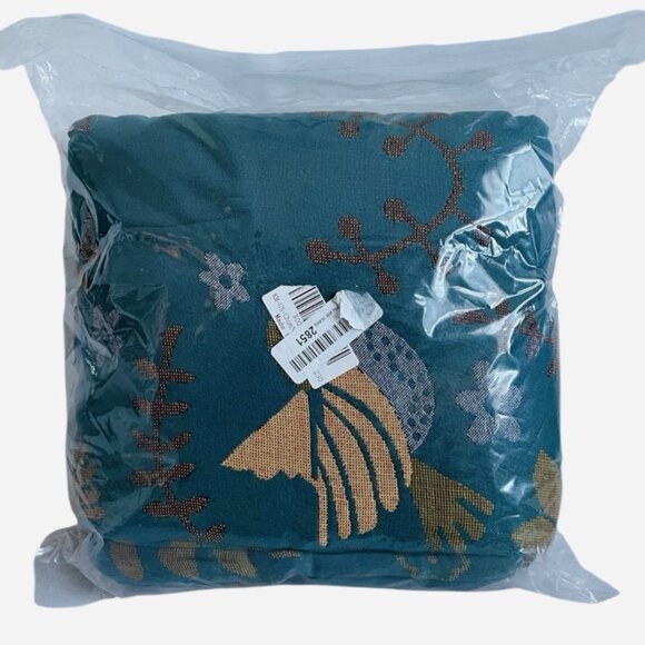 Boho Cotton Throw Blanket Queen Full Green Multicolor Bird Floral 79x91 NIP - Picture 5 of 5